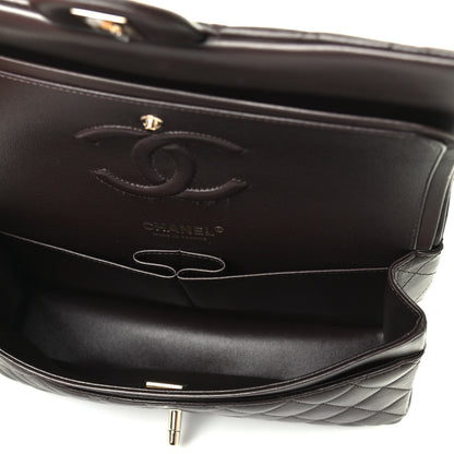 Chanel Lambskin Quilted Medium Double Flap Dark Brown 4 of 4