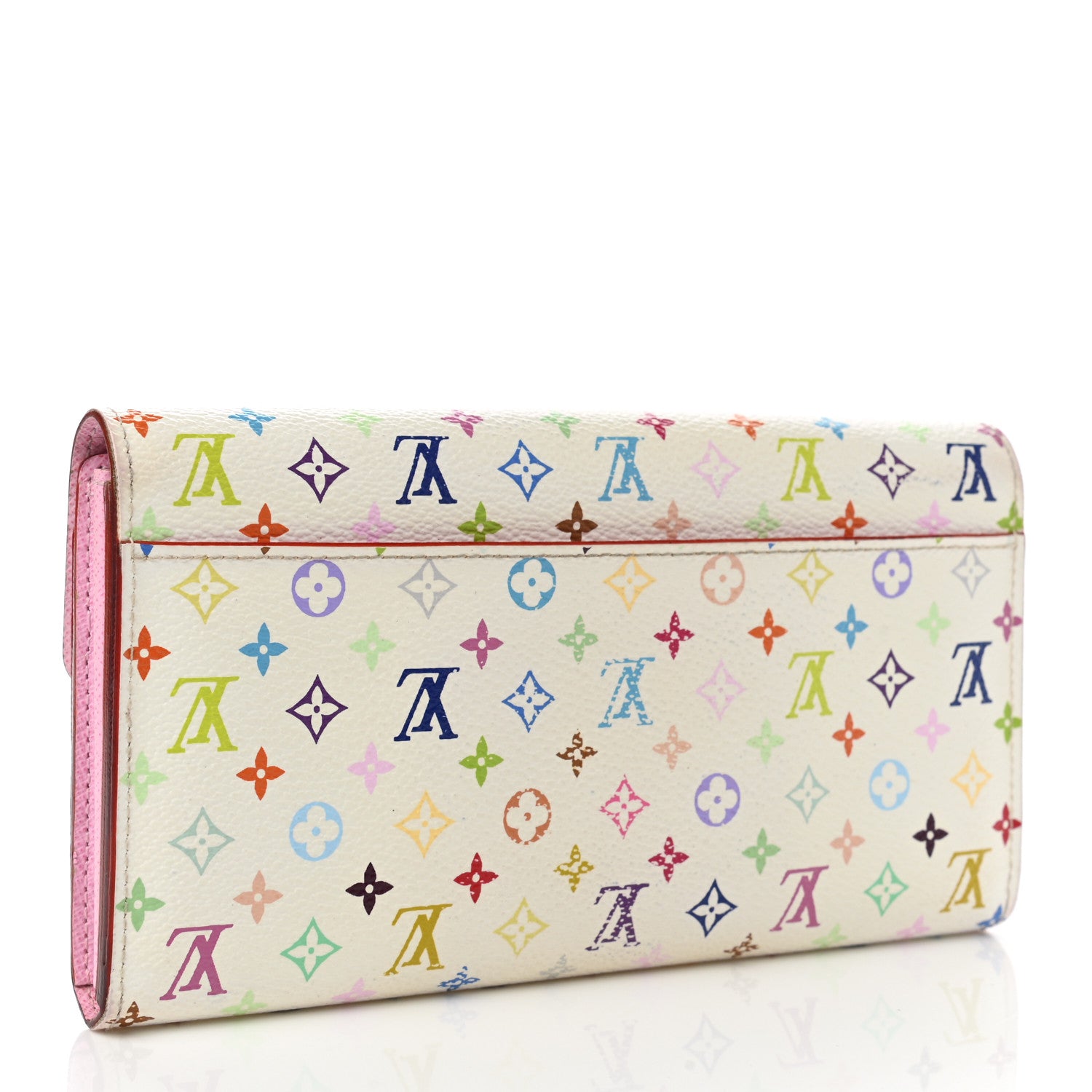 Louis Vuitton Monogram Multicolor Sarah Wallet NM White Litchi 4 of 9