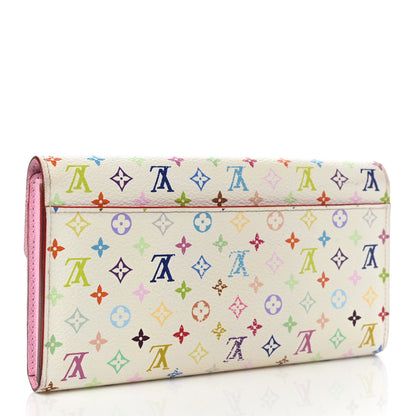 Louis Vuitton Monogram Multicolor Sarah Wallet NM White Litchi 4 of 9