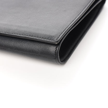 Saint Laurent Calfskin Monogram Large Belle De Jour Clutch Black 5 of 8