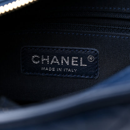 Chanel Aged Calfskin Quilted Small Gabrielle Hobo Blue 6 of 11
