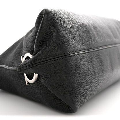 Salvatore Ferragamo Calfskin Fanisa Gancini Large Hobo Black 9 of 12