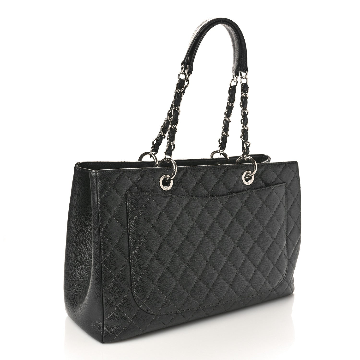 Chanel Caviar Quilted XL Grand Shopping Tote GST Dark Grey 3 of 10