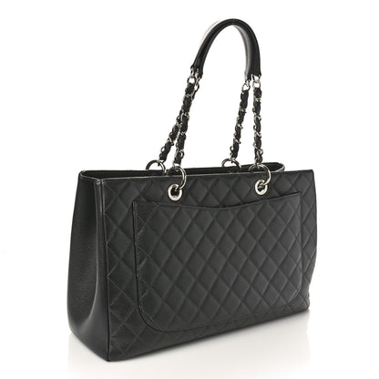Chanel Caviar Quilted XL Grand Shopping Tote GST Dark Grey 3 of 10