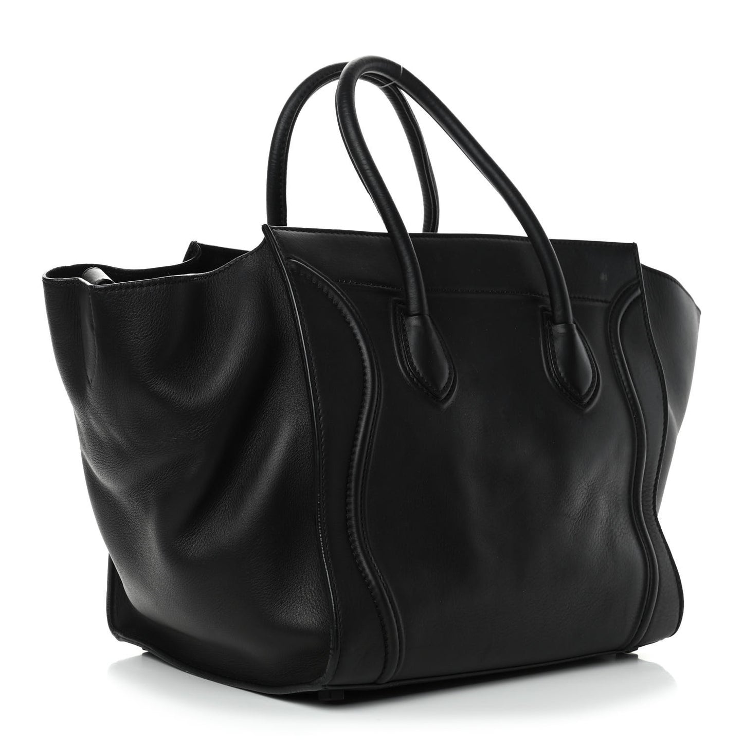 Smooth Calfskin Medium Phantom Luggage Black