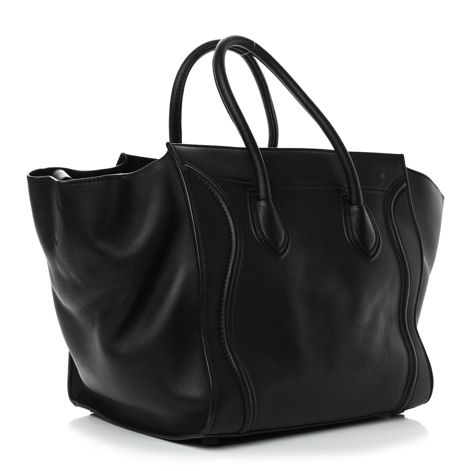 Celine Smooth Calfskin Medium Phantom Luggage Black 2 of 5