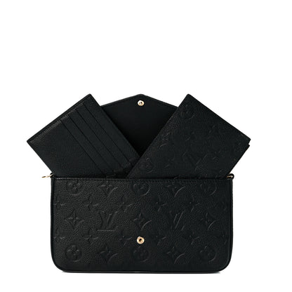 Louis Vuitton Empreinte Pochette Felicie Chain Wallet Black 9 of 10
