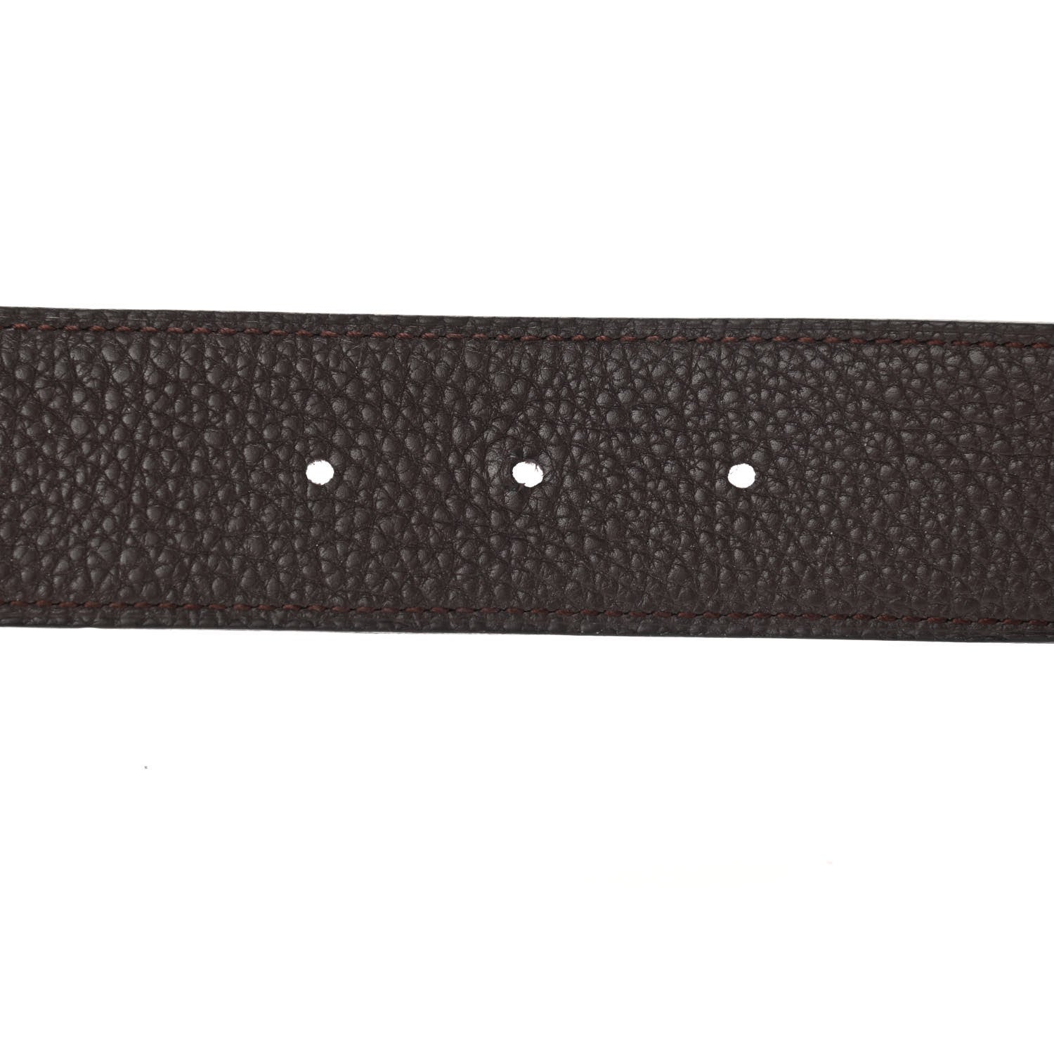Hermes Box Togo 32mm Constance H Belt 100 Black Chocolate 3 of 9