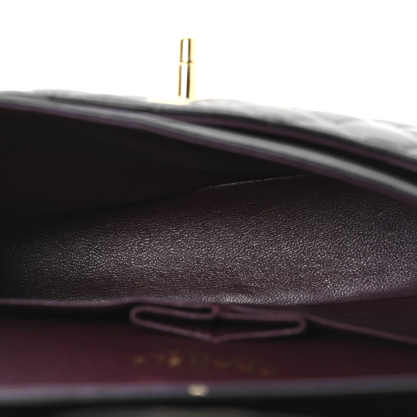 Lambskin Quilted Small Double Flap Black