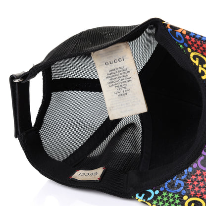 Gucci GG Supreme Monogram Psychedelic Baseball Hat XXL 61 Black 4 of 7