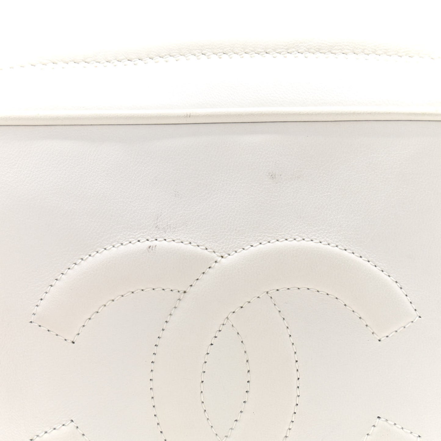 Lambskin CC Tassel Camera Case White