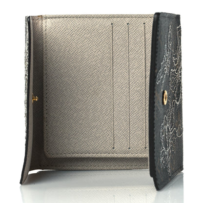 Louis Vuitton Monogram Dentelle Elise Wallet Silver 5 of 8