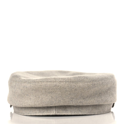 Hermes Cashmere Swift Womens Deauville Cap 56 Gris Flanelle Gold 5 of 8