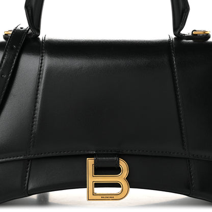 Balenciaga Shiny Box Calfskin Small Hourglass Top Handle Bag Black 6 of 8
