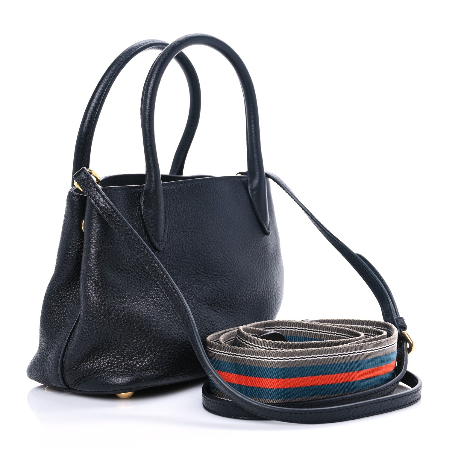 Prada Vitello Daino Bag Black 2 of 5