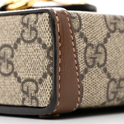 Gucci GG Supreme Monogram Mini Horsebit 1955 Crossbody Bag Beige Brown Sugar 9 of 12