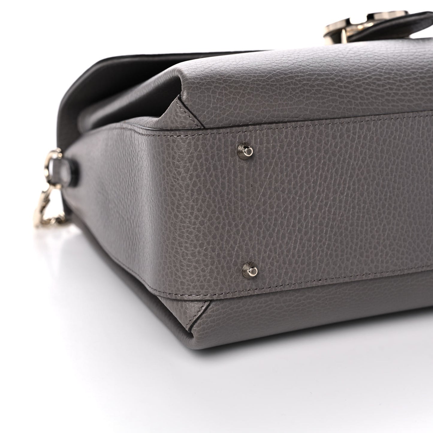 Dollar Calfskin Medium Interlocking G Top Handle Shoulder Bag Loess