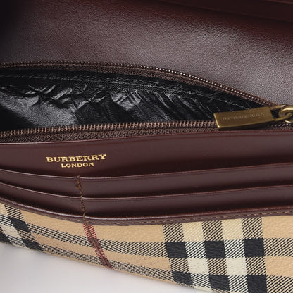 Burberry Haymarket Check Continental Wallet Brown 11 of 13