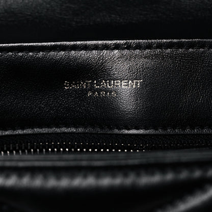Saint Laurent Calfskin Y Quilted Monogram Toy Loulou Crossbody Bag Black 6 of 11