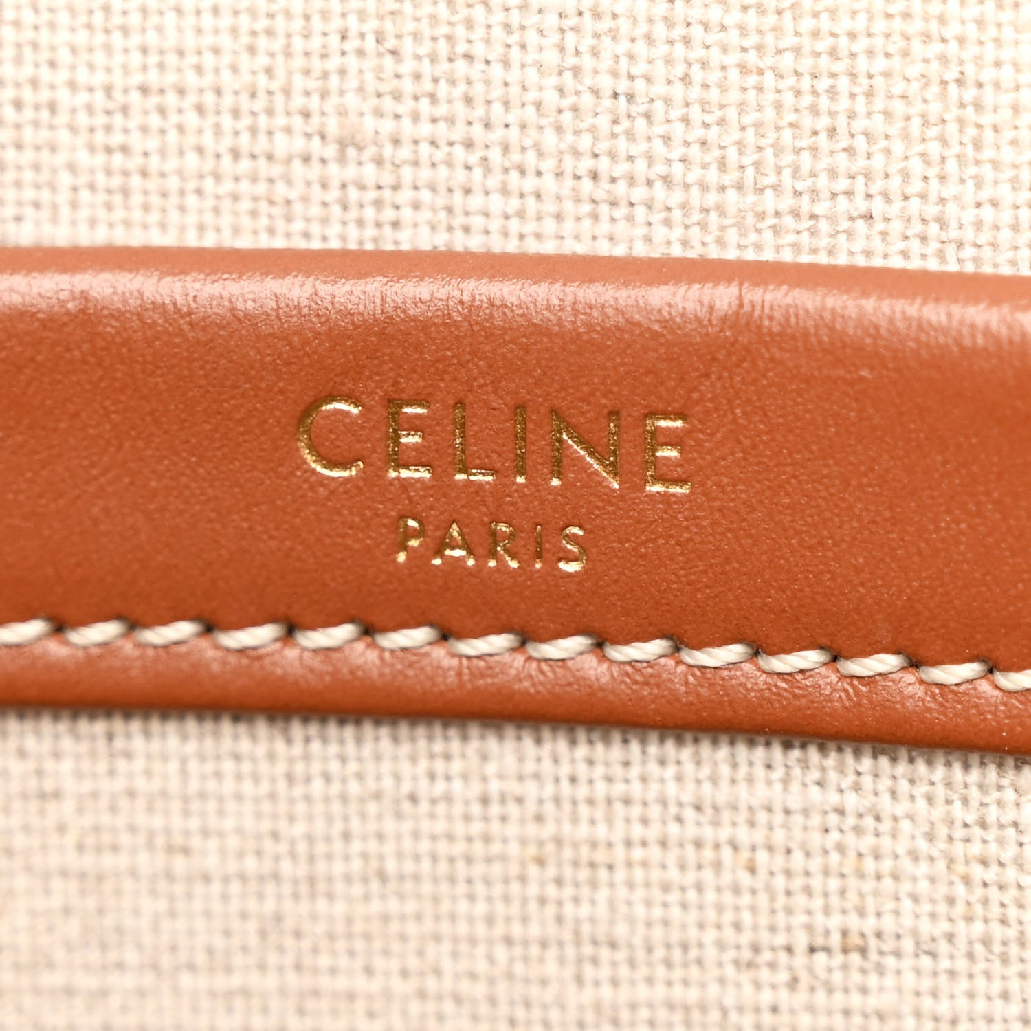 Celine Canvas Calfskin Triomphe Large Cabas Thais Natural Tan 6 of 12