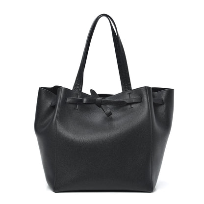 Celine Soft Grained Calfskin Small Belt Cabas Phantom Black 1 of 9