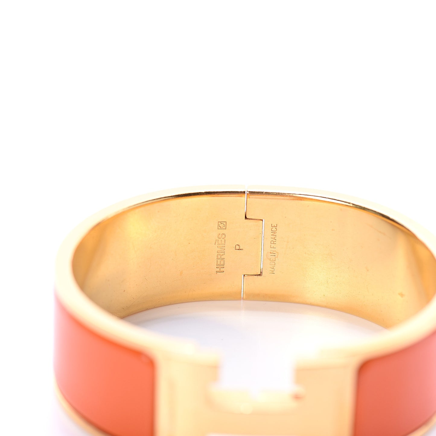 Enamel Wide Clic Clac H Bracelet PM Orange