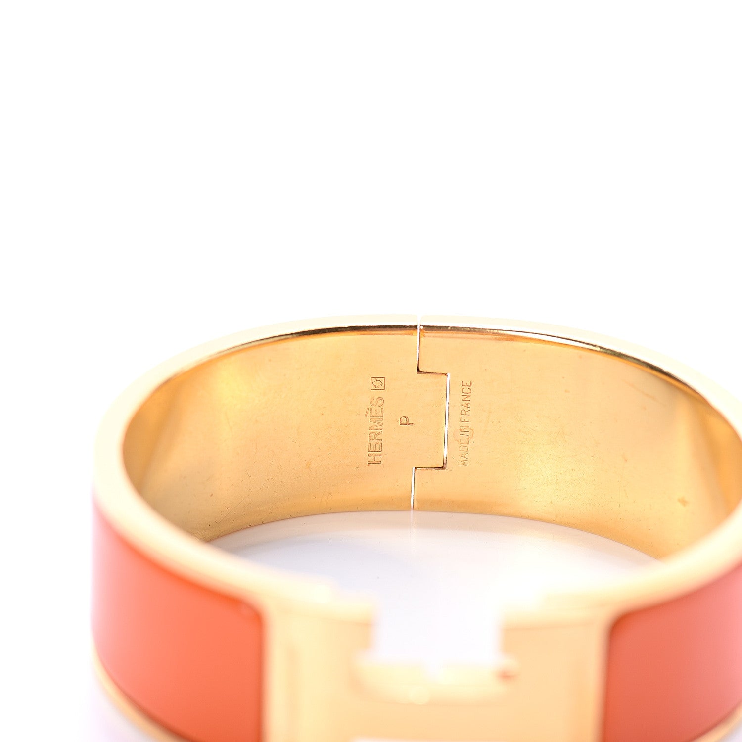 Hermes Enamel Wide Clic Clac H Bracelet PM Orange 3 of 3