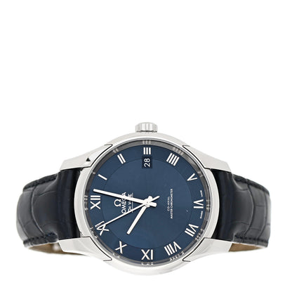 Omega Stainless Steel Alligator 41mm De Ville Hour Vision Automatic Watch Blue 433.13.41.21.03.001 2 of 5