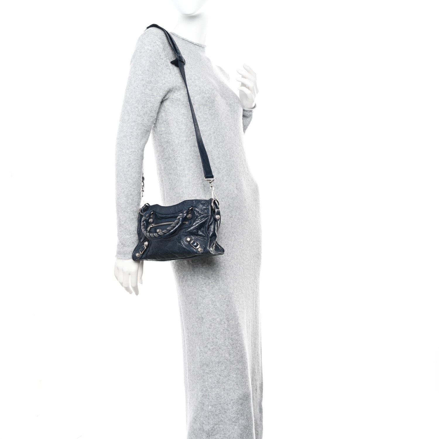 Balenciaga Agneau Giant 12 Silver Hardware Mini City Gris Chartreux 2 of 15
