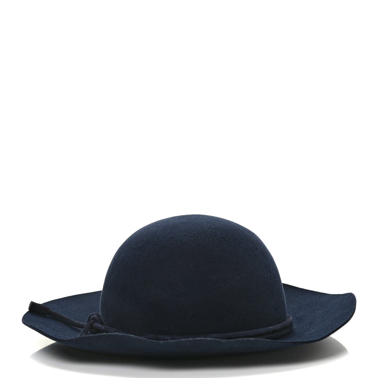 Rabbit Felt Lambskin Vicky Hat 59 Bleu Nuit