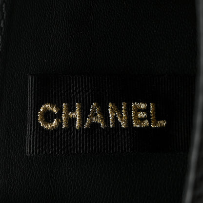 Chanel Calfskin Cap Toe High Boots 36 Black 6 of 9