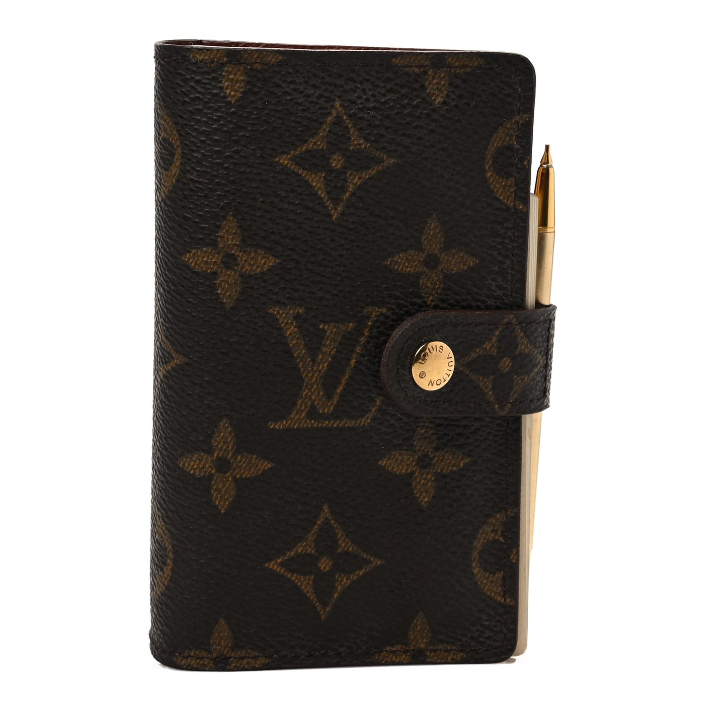 Monogram Mini Agenda Cover w Pencil
