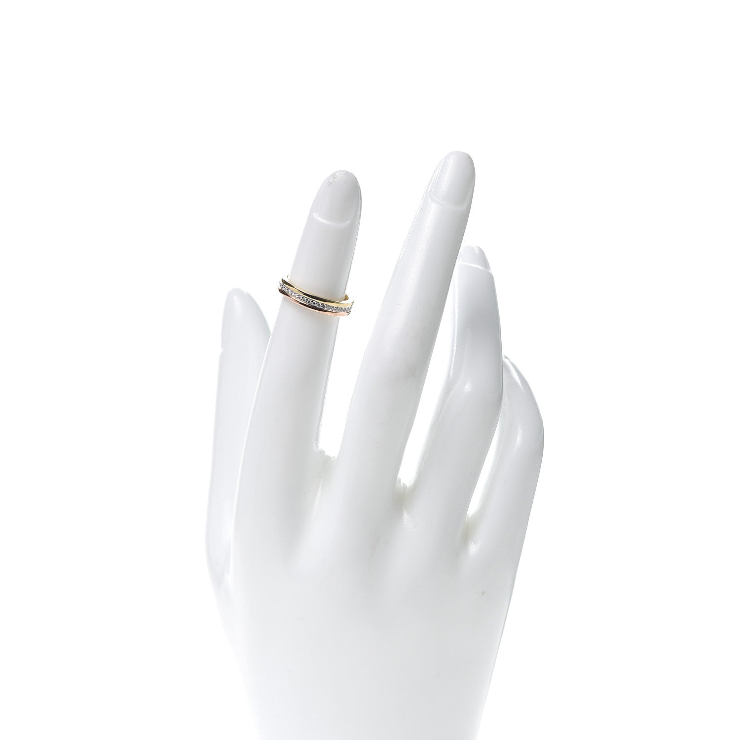 Cartier 18K White Yellow Pink Gold Diamond 3.5mm Vendome Louis Cartier Wedding Band Ring 46 3.75 2 of 4