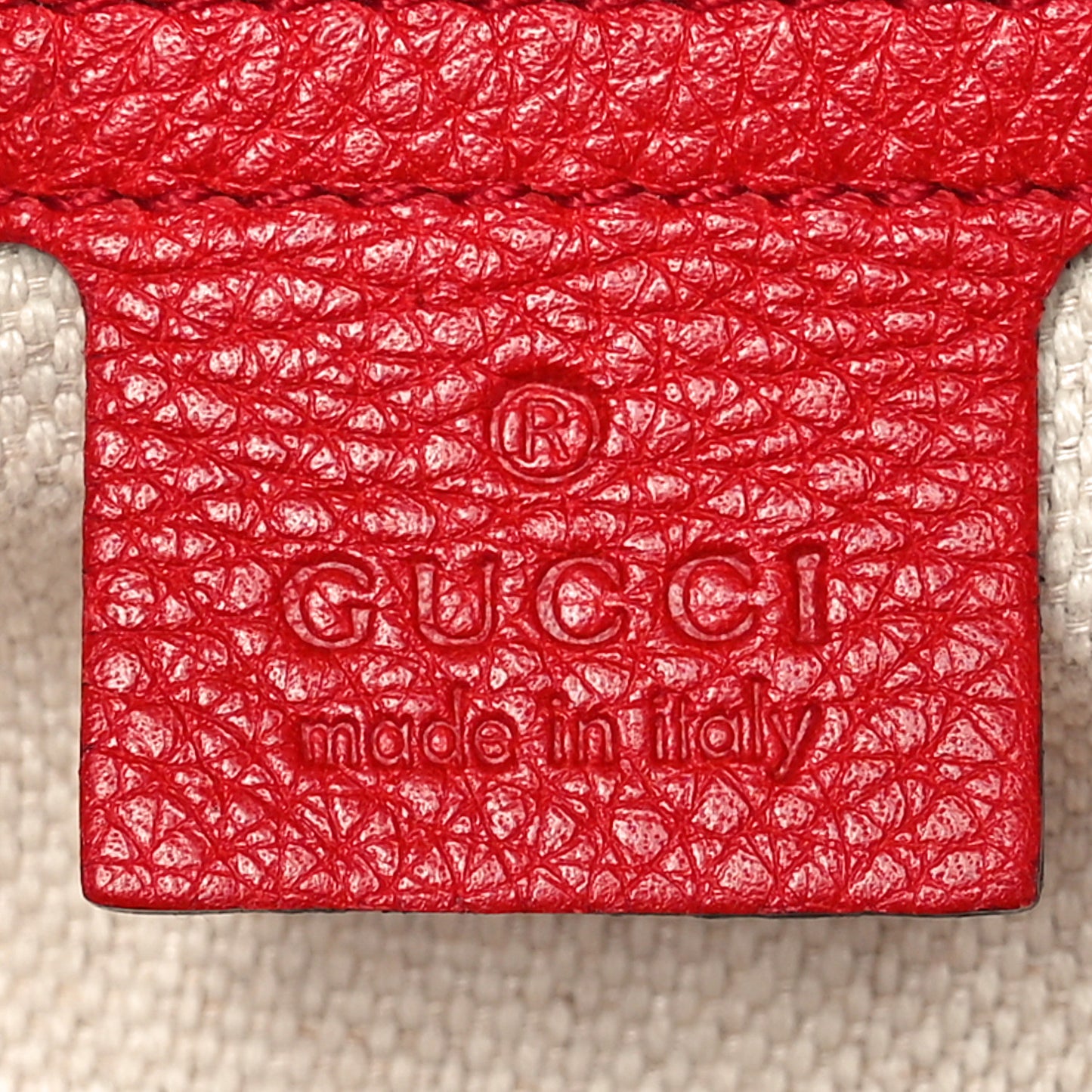 Pebbled Calfskin Large Soho Shoulder Bag Red