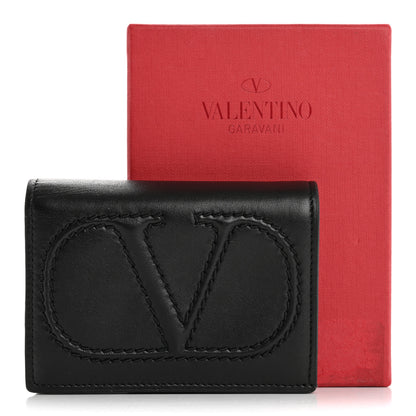 Valentino Garavani Calfskin Small VLogo Bi-Fold Wallet Black 12 of 12