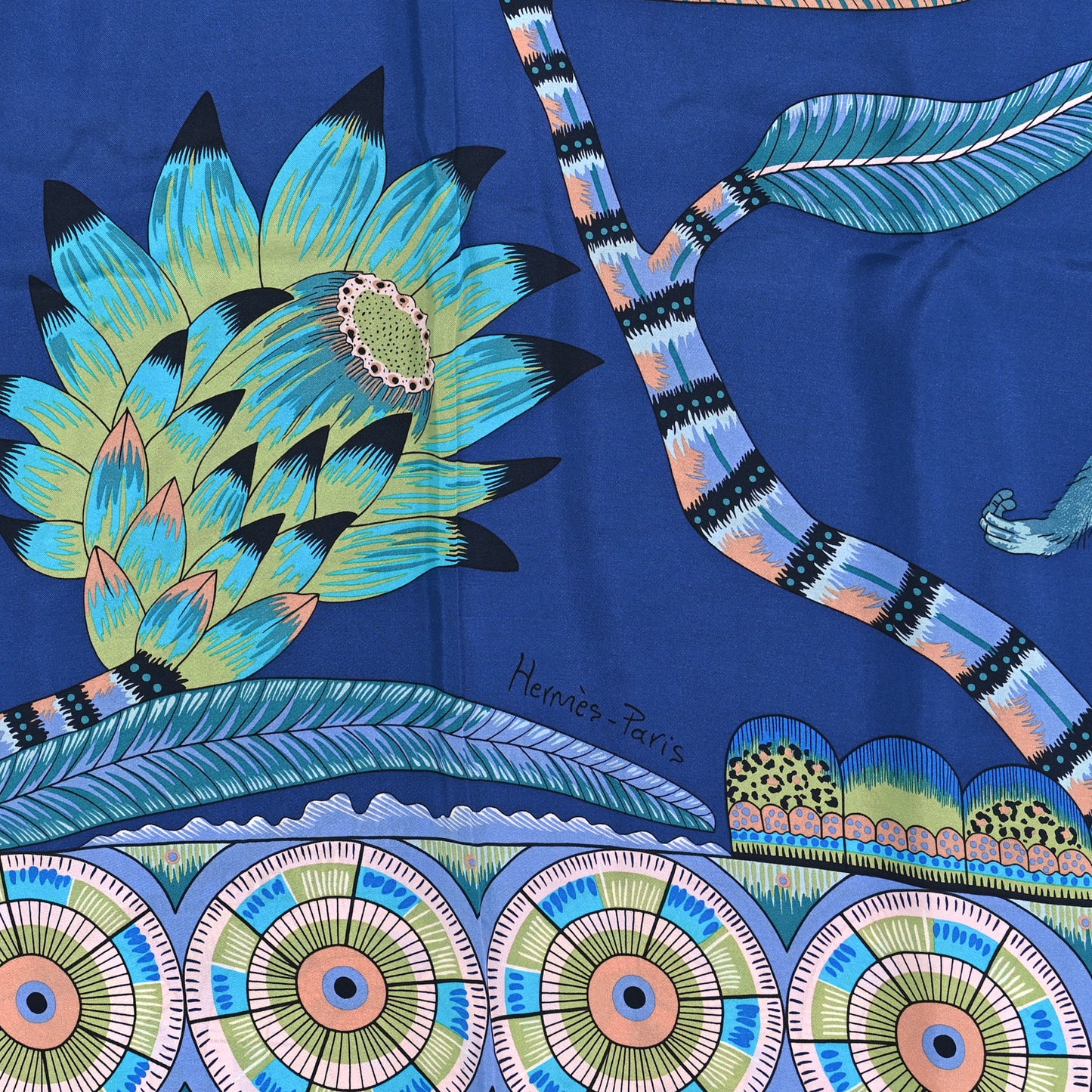 Silk The Savana Dance Wash Scarf 140 Lavande Turquoise
