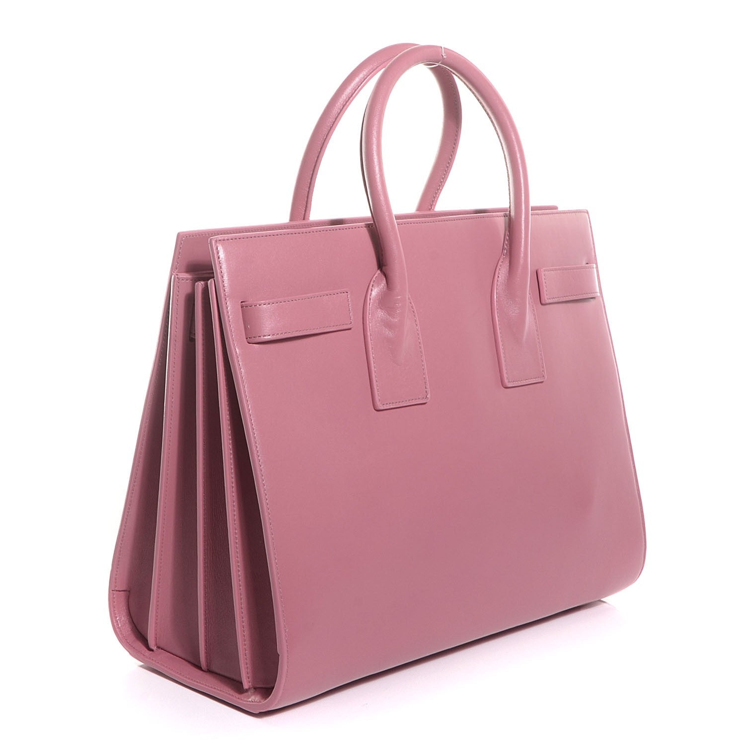 Saint Laurent Calfskin Small Sac De Jour Dark Rose 3 of 9