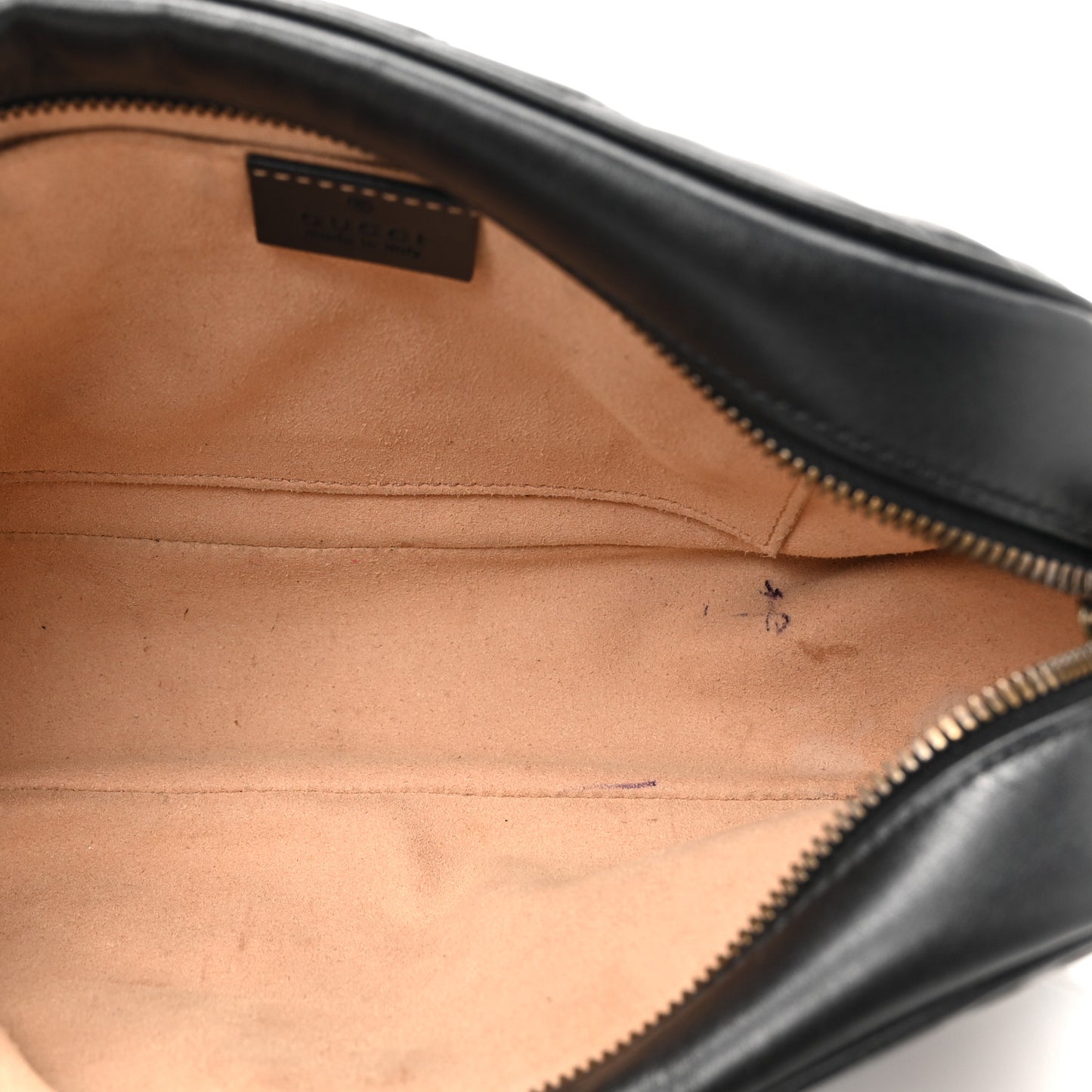Calfskin Matelasse Small GG Marmont Chain Shoulder Bag Black