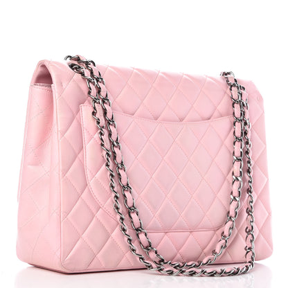 Chanel Lambskin Quilted Maxi Single Flap Pink 3 of 18