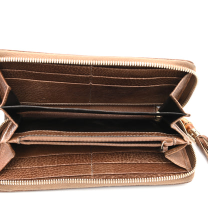 Gucci Guccissima Bamboo Tassel Zip Around Wallet Light Brown 5 of 9