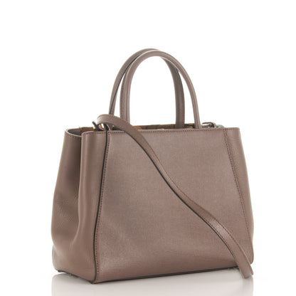 Fendi Vitello Elite Flamingo Petite 2Jours Tote Seppia 3 of 7