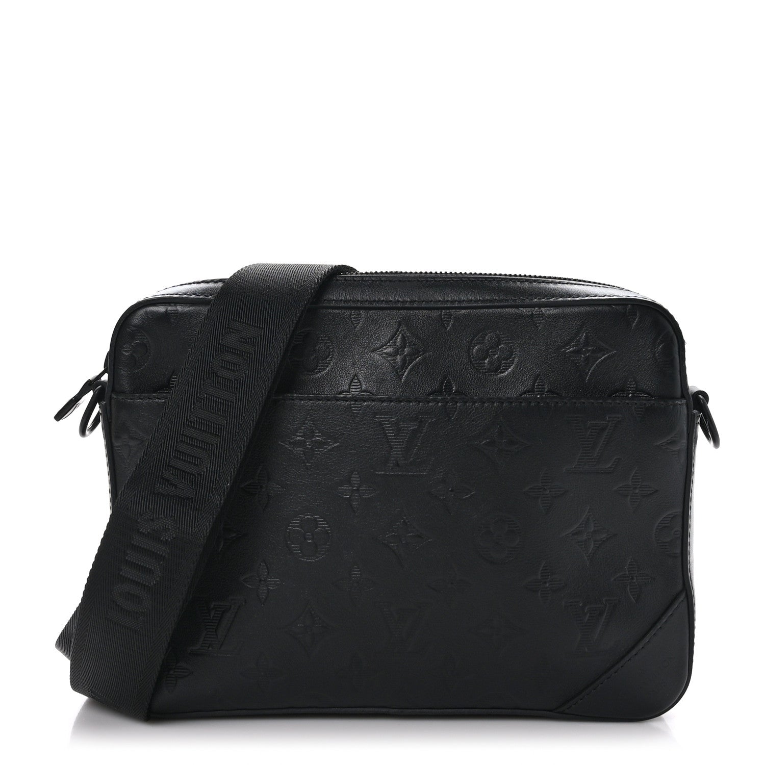 Louis Vuitton LOUIS VUITTON Calfskin Monogram Shadow Duo Messenger Black 1 of 9
