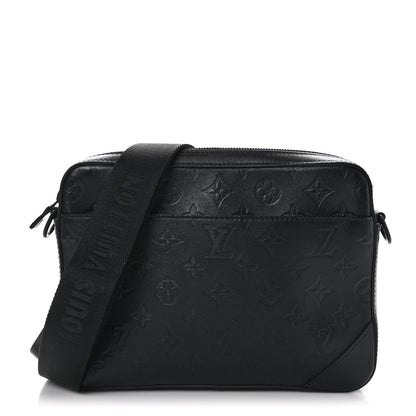 Louis Vuitton LOUIS VUITTON Calfskin Monogram Shadow Duo Messenger Black 1 of 9