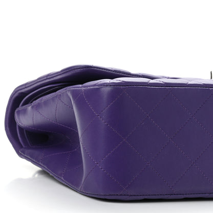 Chanel Lambskin Quilted Jumbo Double Flap Purple 8 of 9