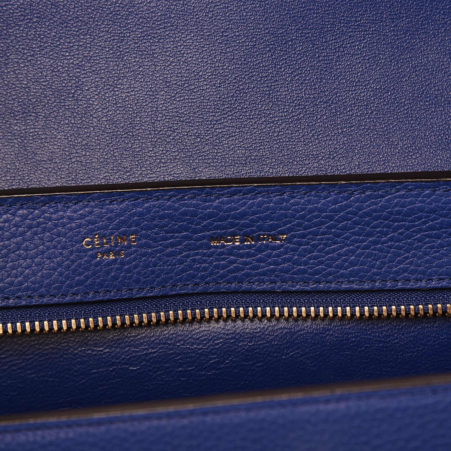 Drummed Calfskin Suede Medium Trapeze Indigo