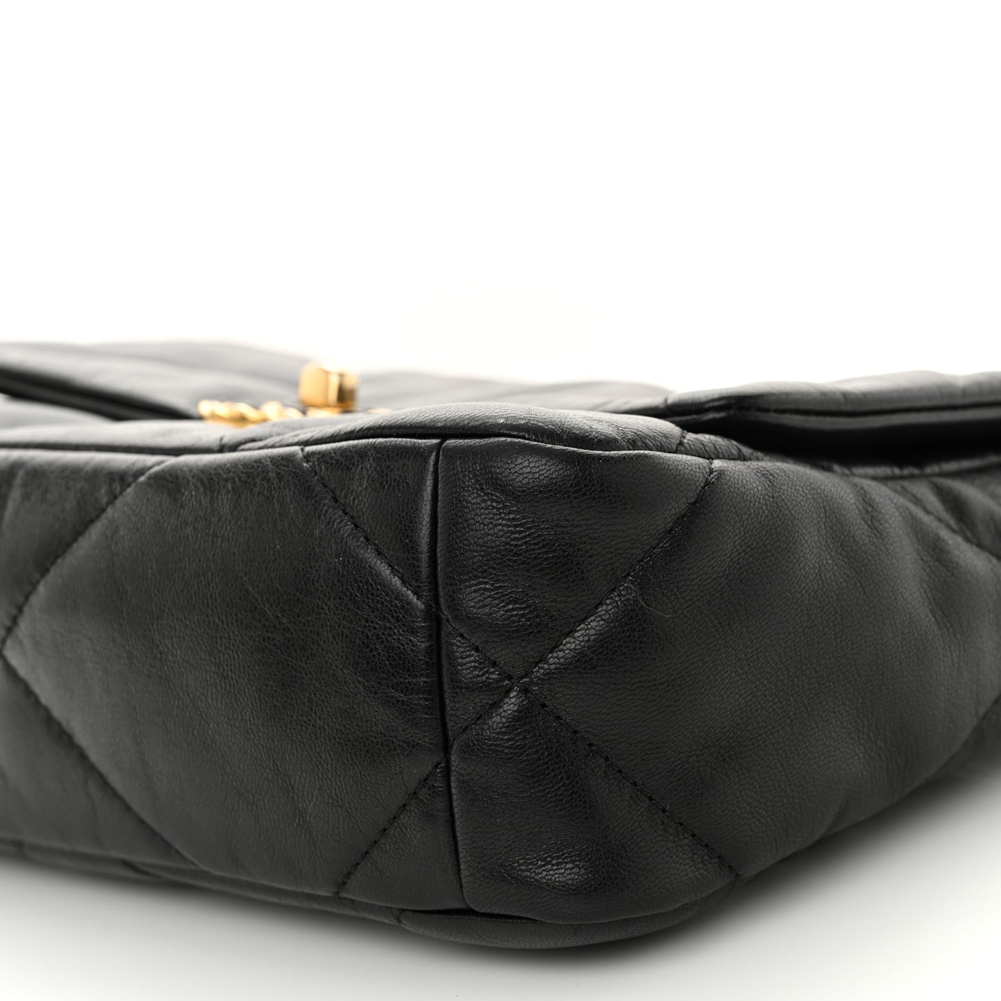 Goatskin Quilted Medium Chanel 19 Flap Black
