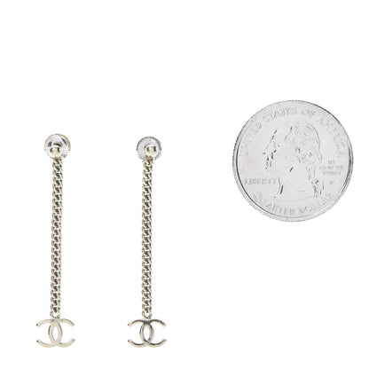 Chanel CC Long Drop Earrings Gold 2 of 4
