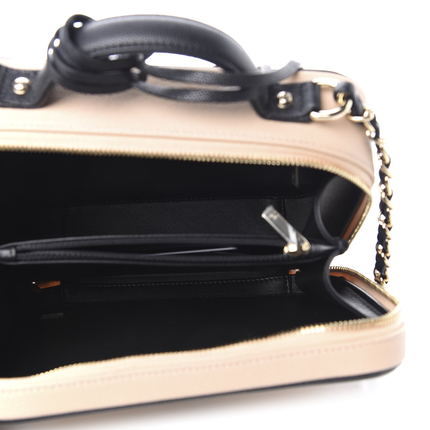 Chanel Caviar Quilted Medium CC Filigree Vanity Case Beige Black 5 of 11