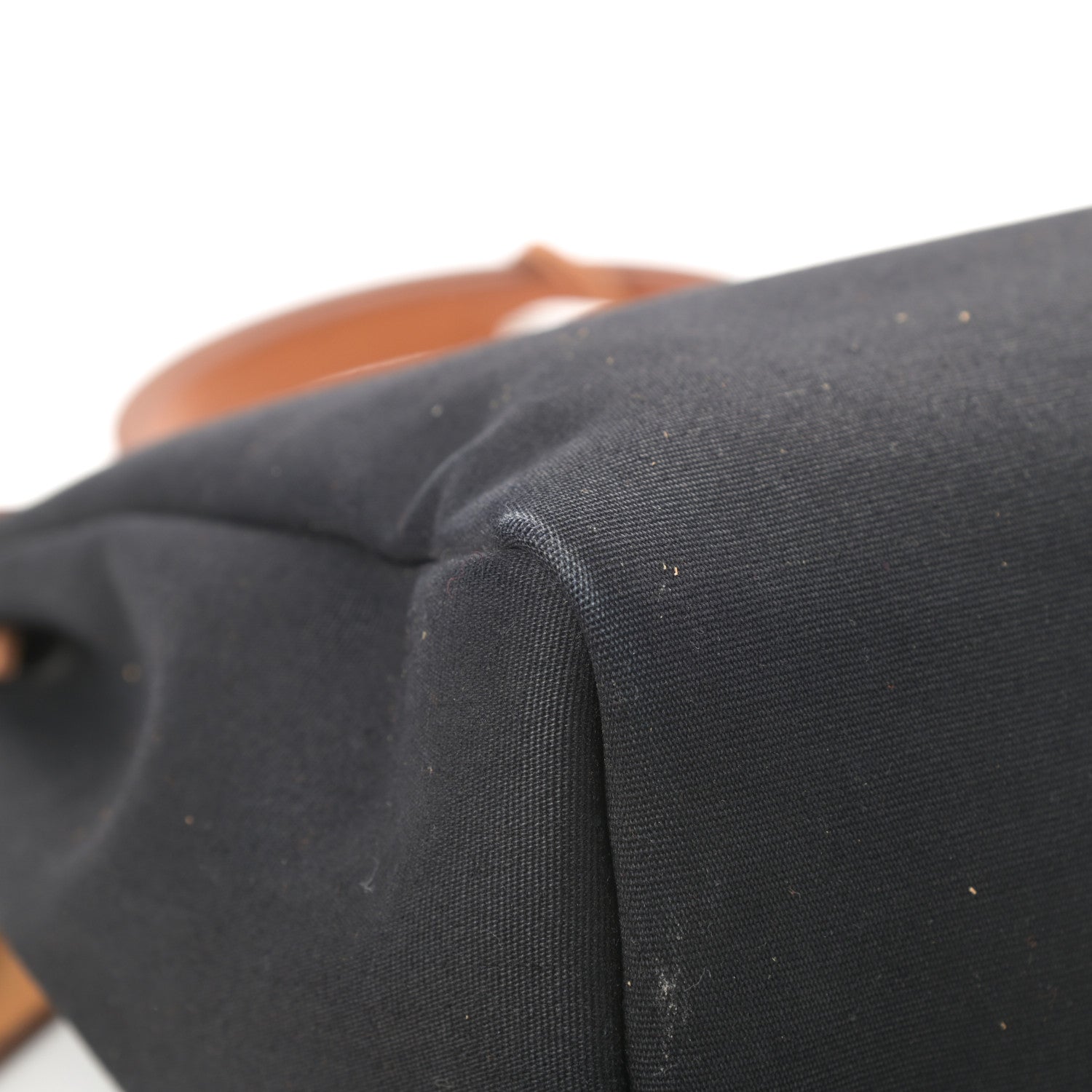 Hermes Toile Vache Calfskin Herbag PM 30 Black Natural 13 of 21