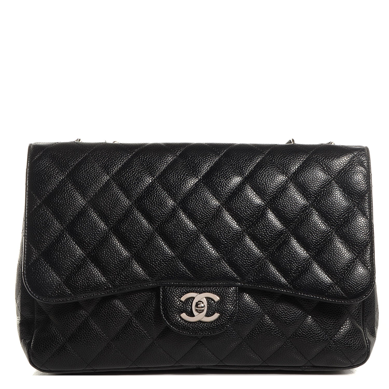 Chanel Caviar Jumbo Single Flap Black 1 of 9